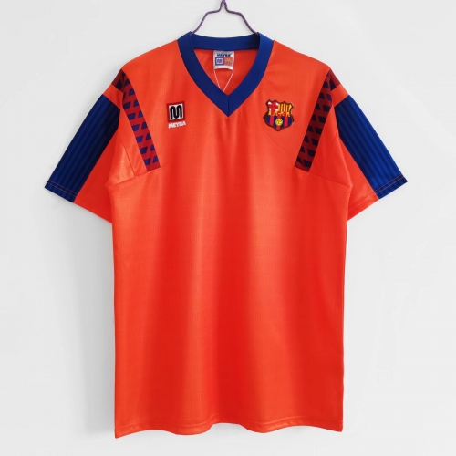 91/92 Retro Version Barcelona Away Orange Thailand Soccer Jerseys-710/811