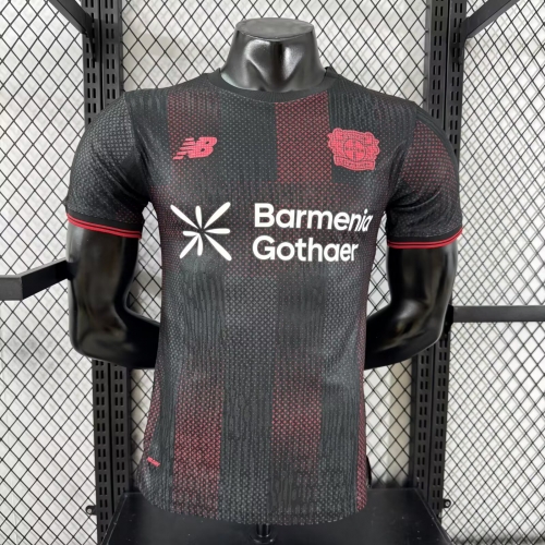 Player Version 2025/26 Bayer 04 Leverkusen Home Black & Red Thailand Soccer Jersey AAA-XY/308