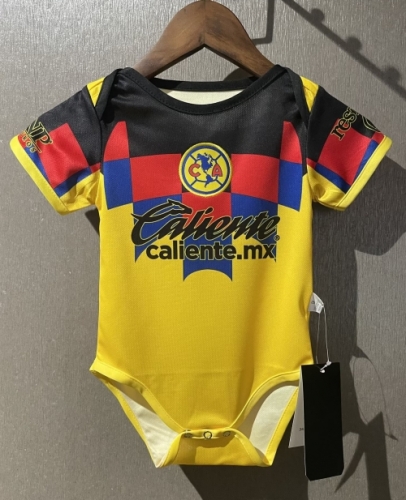 (Size 9-12) 2025/26 Club American Home Yellow Baby Soccer Uniform-308