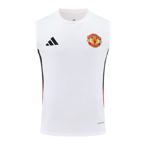 2025/26 Manchester United White Thailand Soccer Training Vest-418