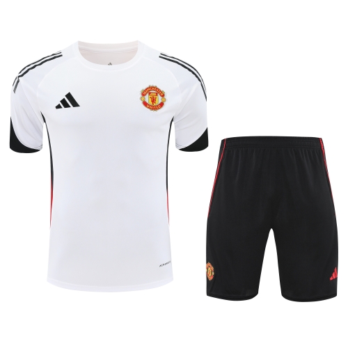 2025/26 Manchester United White Thailand Soccer Training Uniform-418