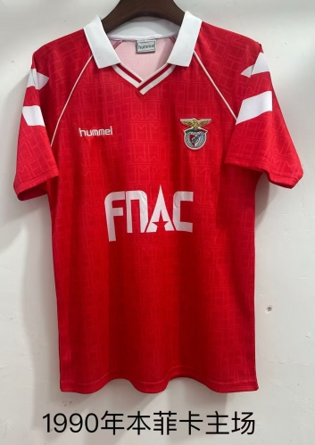 90 Retro Version Benfica Home Red Thailand Soccer Jersey AAA-709