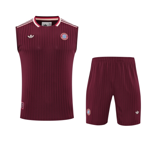 2025/26 Bayern München Red Thailand Soccer Training Vest Set-418