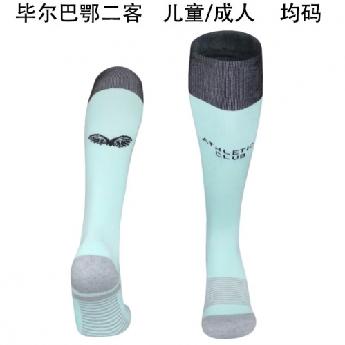 Adult & Kids 2025/26 Athletic Bilbao 2nd Away Light Blue Thailand Soccer Socks