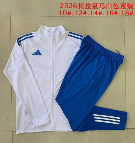Kids 2025/26 Rea Madrid White Kids/Youth Soccer Jacket Uniform-815