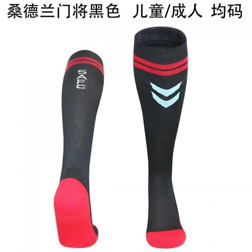 Adult/Kids 2025/26 Sunderland Goalkeeper Black Thailand Soccer Socks