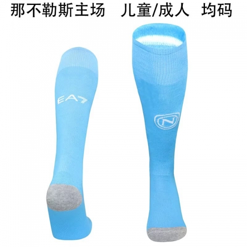 Adult & Kids 2025/26 Napoli Home Blue Thailand Soccer Socks