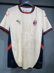 Player Jointed Version 2025/26 AC Milan Light Yellow Thailand Soccer Jersey AAA-703