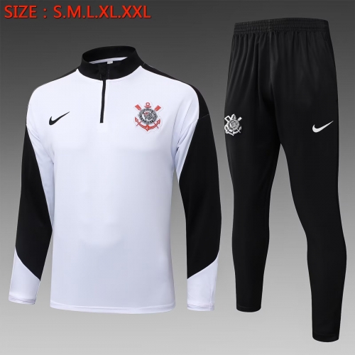 2025/26 Corinthians White Tracksuit Soccer Uniform-815