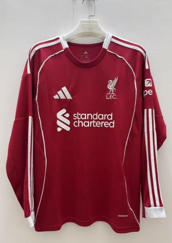2025/26 Liverpool Home Red LS Thailand Soccer Jersey AAA-410