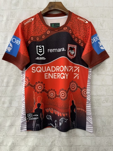 2025 St George Red Thailand Rugby Shirts-805
