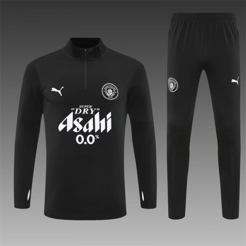 2025/26 Manchester City Black Thailand Tracksuit Uniform-801