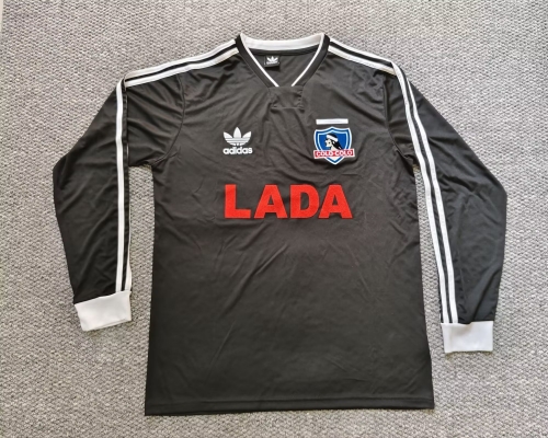 1991 Retro Version Colo-Colo Black LS Thailand Soccer Jersey AAA-301