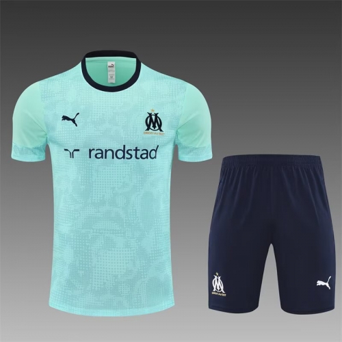 Camouflage 2025/26 Olympique de Marseille Lake Blue Thailand Soccer Tracksuit Unifrom-801