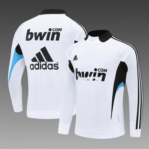 08/09 Retro Version Rea Madrid White Thailand Soccer Tracksuit Top-801