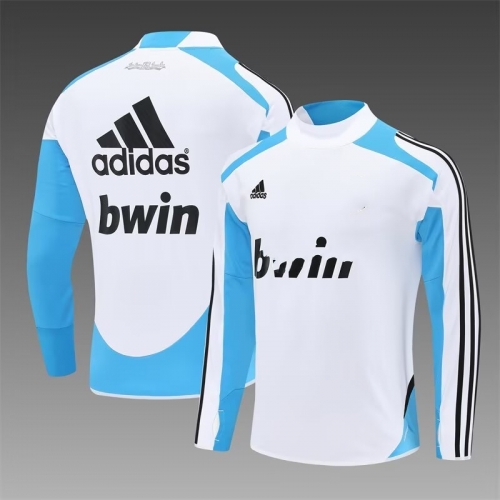 12/13 Retro Version Rea Madrid White Thailand Soccer Tracksuit Top-801