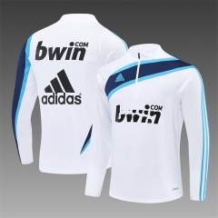 09/10 Retro Version Rea Madrid White Thailand Soccer Tracksuit Top-801