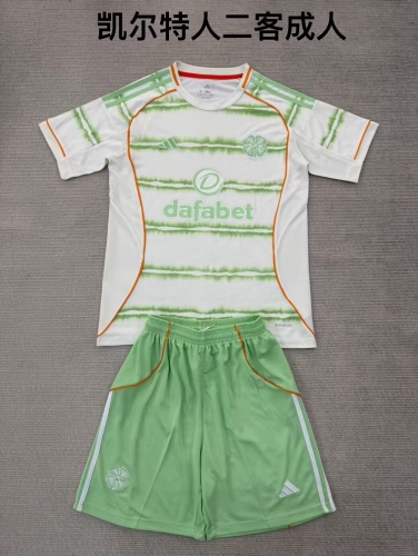 2025/26 Celtic 2nd Away White & Green Soccer Uniform-208