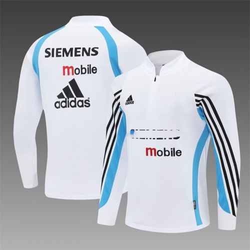 03/04 Retro Version Rea Madrid White Thailand Soccer Tracksuit Top-801