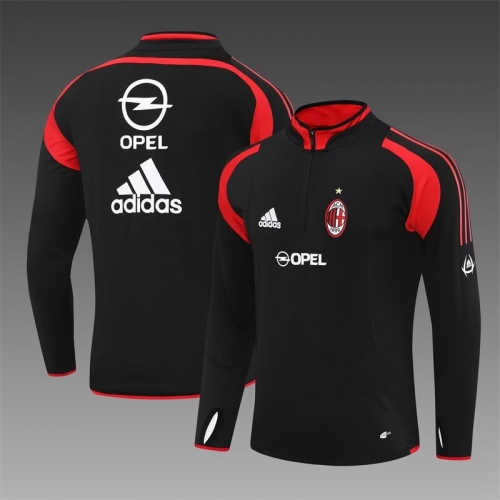 04/05 Retro Version AC Milan Black Thailand Soccer Tracksuit Top-801