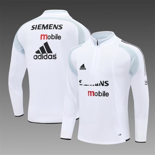 04/05 Retro Version Rea Madrid White Thailand Soccer Tracksuit Top-801