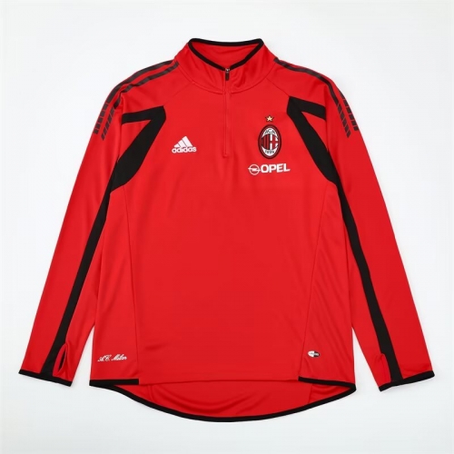 05/06 Retro Version AC Milan Red Thailand Soccer Tracksuit Top-801