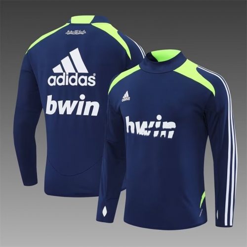 12/13 Retro Version Rea Madrid Royal Blue Thailand Soccer Tracksuit Top-801