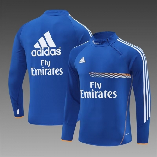 13/14 Retro Version Rea Madrid CaiBlue Thailand Soccer Tracksuit Top-801