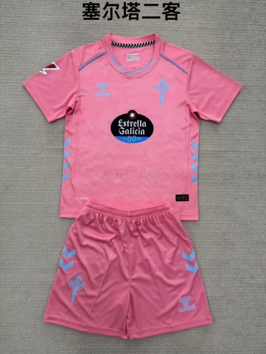 2025/26 RC Celta de Vigo 2nd Away Pink Soccer Uniform-208