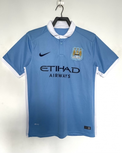 15/16 Retro Version Manchester City Home Blue Thailand soccer jersey AAA-811