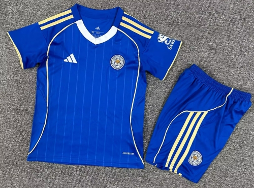 Kids 2025/26 Leicester City Home Blue Kids/Youth Soccer Uniform-1040