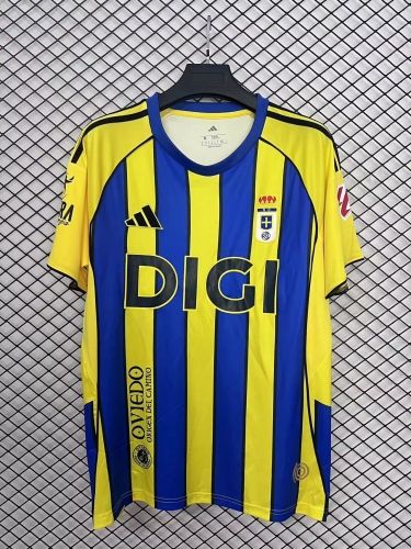 2025/26 Real Oviedo Away Yellow & Blue Thailand Soccer Jersey AAA-95