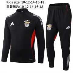 Kids 2025/26 Benfica Black Kids/Youth Soccer Tracksuit Uniform-411