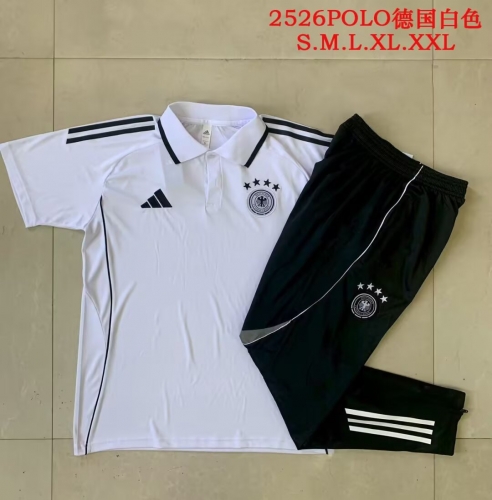 2025/26 Germany White Thailand Polo Uniform-815
