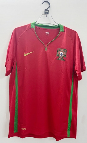 08/10 Retro Version Portugal Home Red Thailand Soccer Jersey AAA-DX