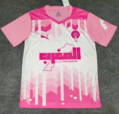 2025/26 Special Version Morocco White & Pink Thailand Soccer Jersey AAA-312