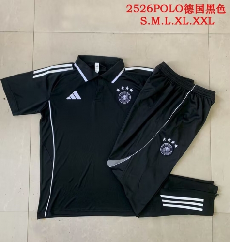 2025/26 Germany Black Thailand Polo Uniform-815