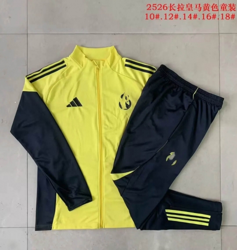 Kids 2025/26 Rea Madrid Yellow Kids/Youth Soccer Jacket Uniform-815