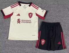 Kids 2025/26 Liverpool Away Rice Yellow Kids/Youth Thailand Soccer Uniform-507/522