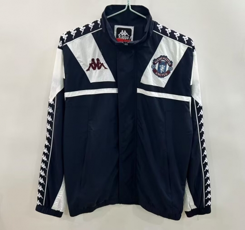 Single-Sided Embroidery 1967 Retro Version Manchester United Black Windbreaker Hoodies-XH