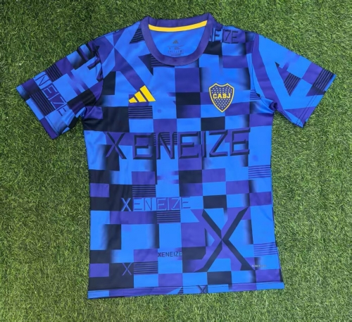 2025/26 Boca Juniors Purple & Blue Thailand Pre-Match Soccer Jersey-416