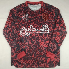 2025/26 Palestine Black & Red Thailand LS Soccer Jersey AAA-38