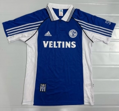 98-00 Retro Version Schalke 04 Home Blue Thailand Soccer Jersey AAA-908