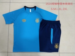 2025/26 Grêmio FBPA Lake Blue Shorts-Sleeve Soccer Tracksuit Uniform-815