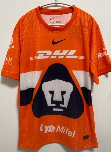 Player Version 2025/26 Pumas UNAM Goalkeeper Orange Thailand Soccer Jersey AAA-912