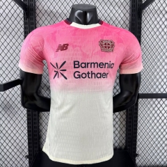 Player Version 2025/26 Bayer 04 Leverkusen Away Pink & White Thailand Soccer Jersey AAA-XY/308