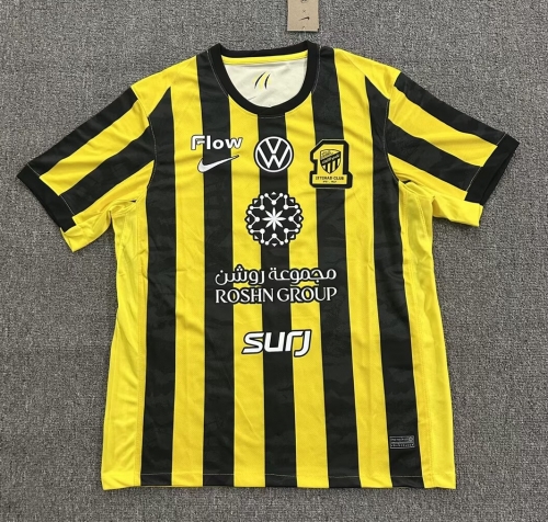 2025/26 Al-Ittihad Home Black & Yellow Thailand Soccer Jersey AAA-312