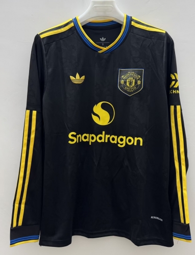 2025/26 Manchester United 2nd Away Black Thailand LS Soccer Jeesey AAA-410
