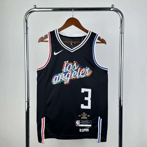 2023 Season City Version Los Angeles Clippers Black #3 NBA Jersey-311