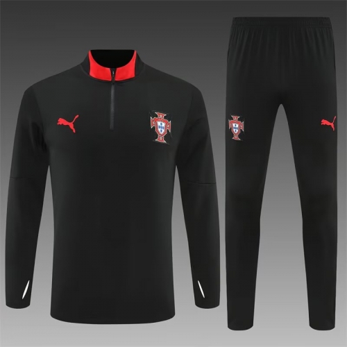 2025/26 Portugal Black Thailand Tracksuit Uniform-801
